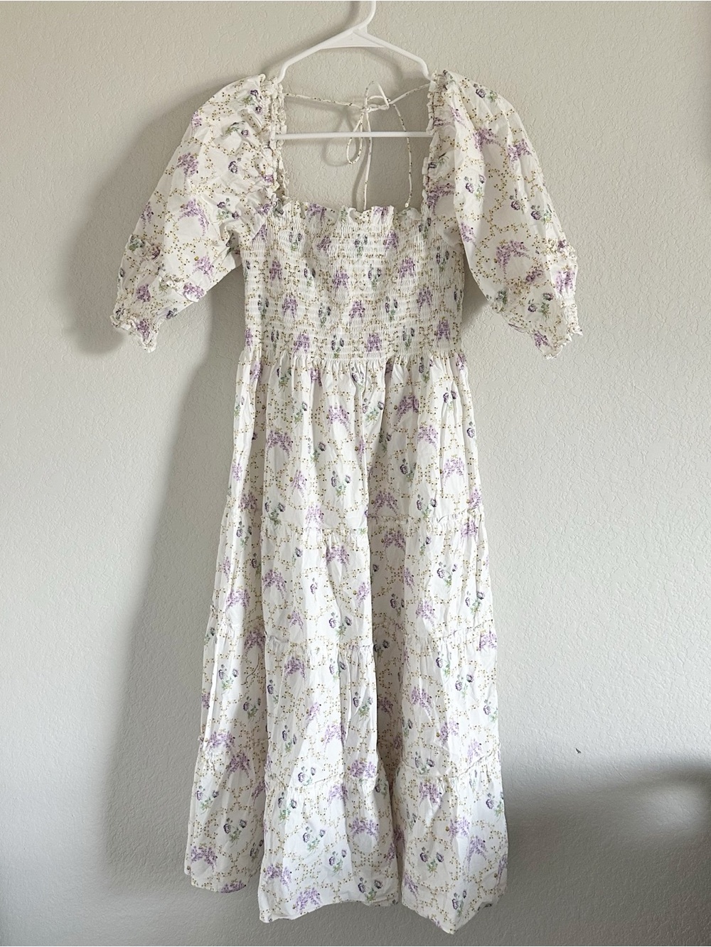 Hill House x Bridgerton x Phenomenal Nesli Nap Dress Whistledown Trellis Sz M - Picture 6 of 10